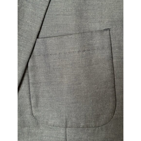 Robert Graham Blazer Men's 40 Gray Blue Cotton Three-Button Floral Lined - Picture 4 of 16